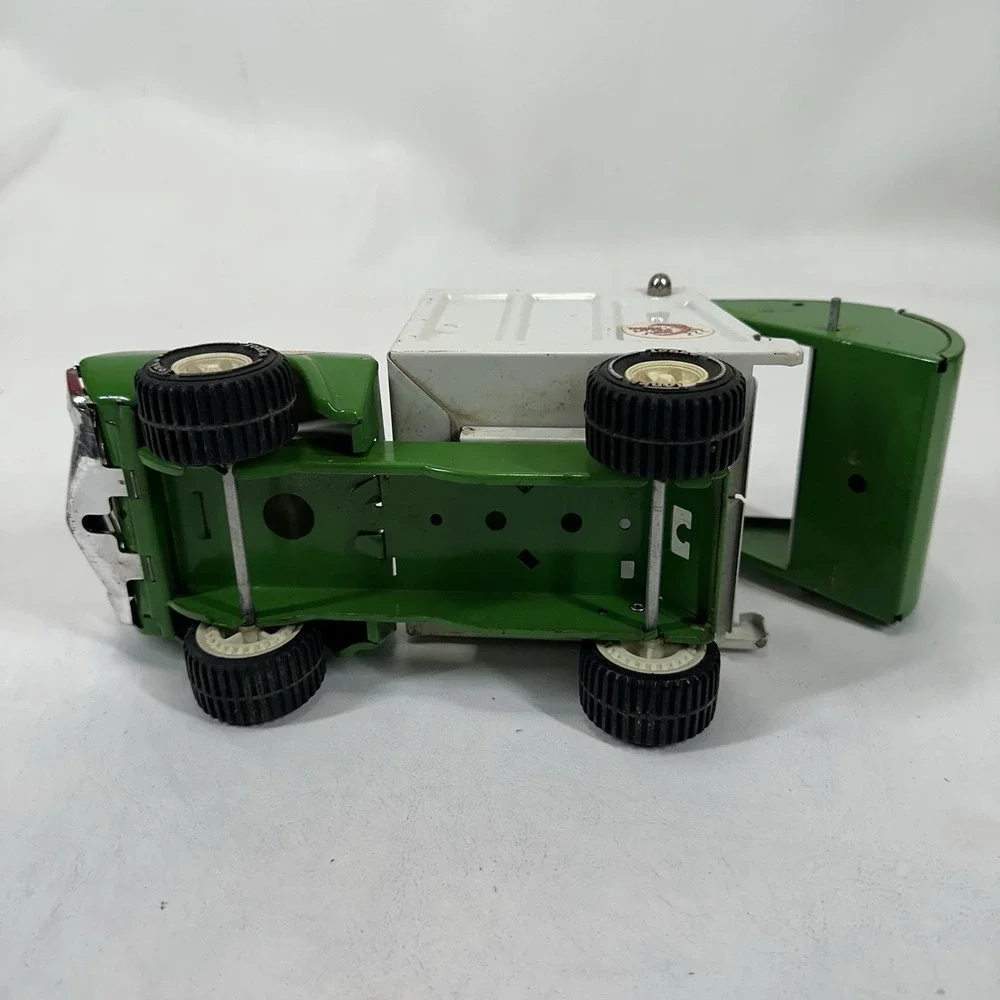 1970s Tonka Pressed Steel Litter Bug Garbage Truck Green/White ‎ Vintage